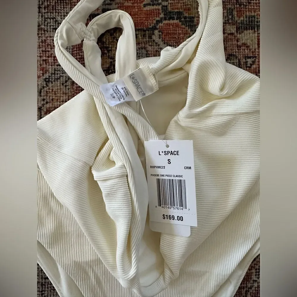 L Space Phoebe White One Shoulder One Piece Bathing Suit